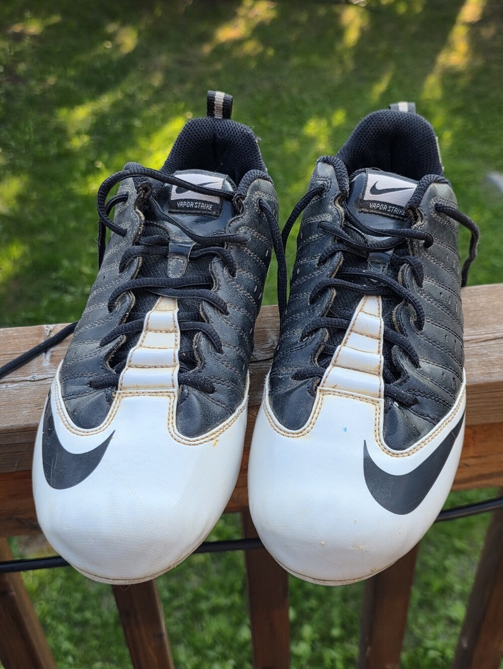 Nike Men’s Black and White Vapor Strike Athletic Shoes